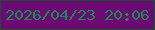 文字の大きさ：1、枠の色：155233、背景の色：6d0973、文字の色：188c52 無料ブログパーツのブログ時計