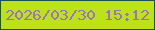 文字の大きさ：1、枠の色：155256、背景の色：bbe317、文字の色：9d72c2 無料ブログパーツのブログ時計
