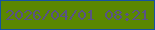文字の大きさ：3、枠の色：1552a3、背景の色：5a8701、文字の色：595285 無料ブログパーツのブログ時計
