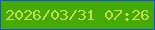 文字の大きさ：2、枠の色：1552dc、背景の色：44aa05、文字の色：c5da58 無料ブログパーツのブログ時計