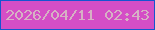 文字の大きさ：2、枠の色：1555d0、背景の色：d44ec6、文字の色：d6b1c4 無料ブログパーツのブログ時計