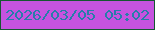 文字の大きさ：4、枠の色：155731、背景の色：c653df、文字の色：277daa 無料ブログパーツのブログ時計