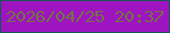 文字の大きさ：1、枠の色：155757、背景の色：9f14c1、文字の色：737243 無料ブログパーツのブログ時計