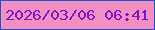 文字の大きさ：2、枠の色：155bc9、背景の色：f18fc3、文字の色：7f18c6 無料ブログパーツのブログ時計