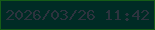 文字の大きさ：5、枠の色：155c17、背景の色：002b25、文字の色：2d333e 無料ブログパーツのブログ時計