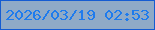 文字の大きさ：1、枠の色：155cd2、背景の色：8faac7、文字の色：1e7bed 無料ブログパーツのブログ時計