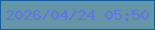文字の大きさ：4、枠の色：155d9b、背景の色：6496a8、文字の色：6073e3 無料ブログパーツのブログ時計