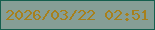 文字の大きさ：3、枠の色：155f4e、背景の色：869e96、文字の色：a7801c 無料ブログパーツのブログ時計