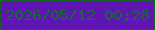 文字の大きさ：3、枠の色：156224、背景の色：5e15b3、文字の色：156c31 無料ブログパーツのブログ時計