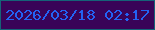 文字の大きさ：2、枠の色：156378、背景の色：390458、文字の色：2363f4 無料ブログパーツのブログ時計