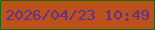文字の大きさ：2、枠の色：156a0c、背景の色：bc5119、文字の色：5f2f8f 無料ブログパーツのブログ時計