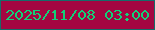 文字の大きさ：3、枠の色：156c69、背景の色：a40641、文字の色：11d178 無料ブログパーツのブログ時計