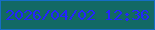 文字の大きさ：1、枠の色：156dc5、背景の色：126965、文字の色：2424ff 無料ブログパーツのブログ時計