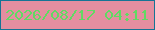 文字の大きさ：4、枠の色：157495、背景の色：e48ea0、文字の色：61da63 無料ブログパーツのブログ時計