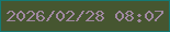 文字の大きさ：5、枠の色：157974、背景の色：465630、文字の色：a088a1 無料ブログパーツのブログ時計