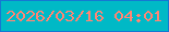 文字の大きさ：3、枠の色：1579d2、背景の色：00b9c6、文字の色：fa8878 無料ブログパーツのブログ時計