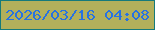 文字の大きさ：4、枠の色：157a7b、背景の色：b2b05b、文字の色：2772e1 無料ブログパーツのブログ時計
