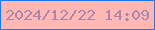 文字の大きさ：2、枠の色：157bf7、背景の色：ffb8b6、文字の色：ad84ab 無料ブログパーツのブログ時計