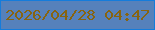 文字の大きさ：4、枠の色：157cdb、背景の色：5681bb、文字の色：876411 無料ブログパーツのブログ時計