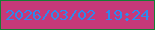 文字の大きさ：5、枠の色：157e34、背景の色：c63979、文字の色：2d89ed 無料ブログパーツのブログ時計
