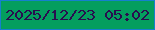 文字の大きさ：1、枠の色：1580ce、背景の色：049e5e、文字の色：290e4f 無料ブログパーツのブログ時計