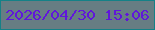 文字の大きさ：3、枠の色：158187、背景の色：677d83、文字の色：6016db 無料ブログパーツのブログ時計