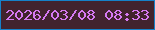 文字の大きさ：2、枠の色：1581c9、背景の色：41232e、文字の色：d579f2 無料ブログパーツのブログ時計