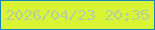 文字の大きさ：1、枠の色：1585bc、背景の色：d9f335、文字の色：b5cea3 無料ブログパーツのブログ時計
