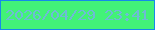 文字の大きさ：1、枠の色：158ae9、背景の色：42f278、文字の色：6ebbd6 無料ブログパーツのブログ時計