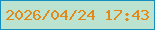 文字の大きさ：1、枠の色：158ebf、背景の色：bce3cf、文字の色：e18a1b 無料ブログパーツのブログ時計