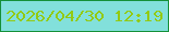 文字の大きさ：1、枠の色：159038、背景の色：82e0db、文字の色：93ca12 無料ブログパーツのブログ時計
