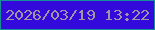 文字の大きさ：2、枠の色：159096、背景の色：3409db、文字の色：9f96a5 無料ブログパーツのブログ時計