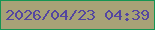 文字の大きさ：4、枠の色：159553、背景の色：a7a277、文字の色：5446a0 無料ブログパーツのブログ時計