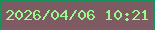 文字の大きさ：5、枠の色：15955e、背景の色：7e5b62、文字の色：99fb89 無料ブログパーツのブログ時計