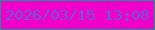 文字の大きさ：4、枠の色：159690、背景の色：f100cc、文字の色：685cd7 無料ブログパーツのブログ時計