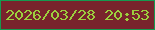 文字の大きさ：2、枠の色：15994f、背景の色：78232c、文字の色：9ccf3e 無料ブログパーツのブログ時計