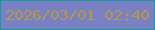 文字の大きさ：4、枠の色：159b9b、背景の色：7980c4、文字の色：b5974b 無料ブログパーツのブログ時計