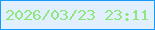 文字の大きさ：2、枠の色：159cf8、背景の色：e2efff、文字の色：8de77e 無料ブログパーツのブログ時計
