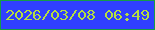 文字の大きさ：5、枠の色：159d46、背景の色：303fff、文字の色：b6de40 無料ブログパーツのブログ時計