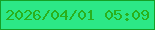 文字の大きさ：4、枠の色：15a026、背景の色：2ce887、文字の色：2ab01d 無料ブログパーツのブログ時計