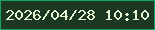 文字の大きさ：2、枠の色：15a362、背景の色：1c3823、文字の色：e7f5d3 無料ブログパーツのブログ時計