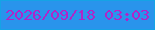 文字の大きさ：3、枠の色：15a3e6、背景の色：2994ec、文字の色：b025c8 無料ブログパーツのブログ時計