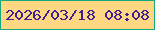 文字の大きさ：2、枠の色：15a87f、背景の色：fdd781、文字の色：3f2193 無料ブログパーツのブログ時計
