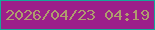 文字の大きさ：5、枠の色：15a899、背景の色：9c1f8a、文字の色：af9c6e 無料ブログパーツのブログ時計