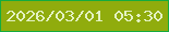 文字の大きさ：2、枠の色：15ab3e、背景の色：90ac0d、文字の色：e4f2c3 無料ブログパーツのブログ時計