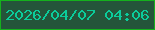 文字の大きさ：4、枠の色：15b11d、背景の色：24553a、文字の色：0bcc9b 無料ブログパーツのブログ時計