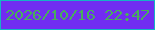 文字の大きさ：1、枠の色：15b3c5、背景の色：712df1、文字の色：48ae5c 無料ブログパーツのブログ時計