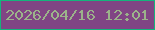 文字の大きさ：2、枠の色：15b47c、背景の色：804584、文字の色：9bb38a 無料ブログパーツのブログ時計