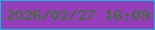 文字の大きさ：4、枠の色：15b8d9、背景の色：963dbb、文字の色：337b21 無料ブログパーツのブログ時計