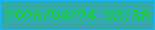 文字の大きさ：2、枠の色：15b8f9、背景の色：32a9aa、文字の色：12d52b 無料ブログパーツのブログ時計